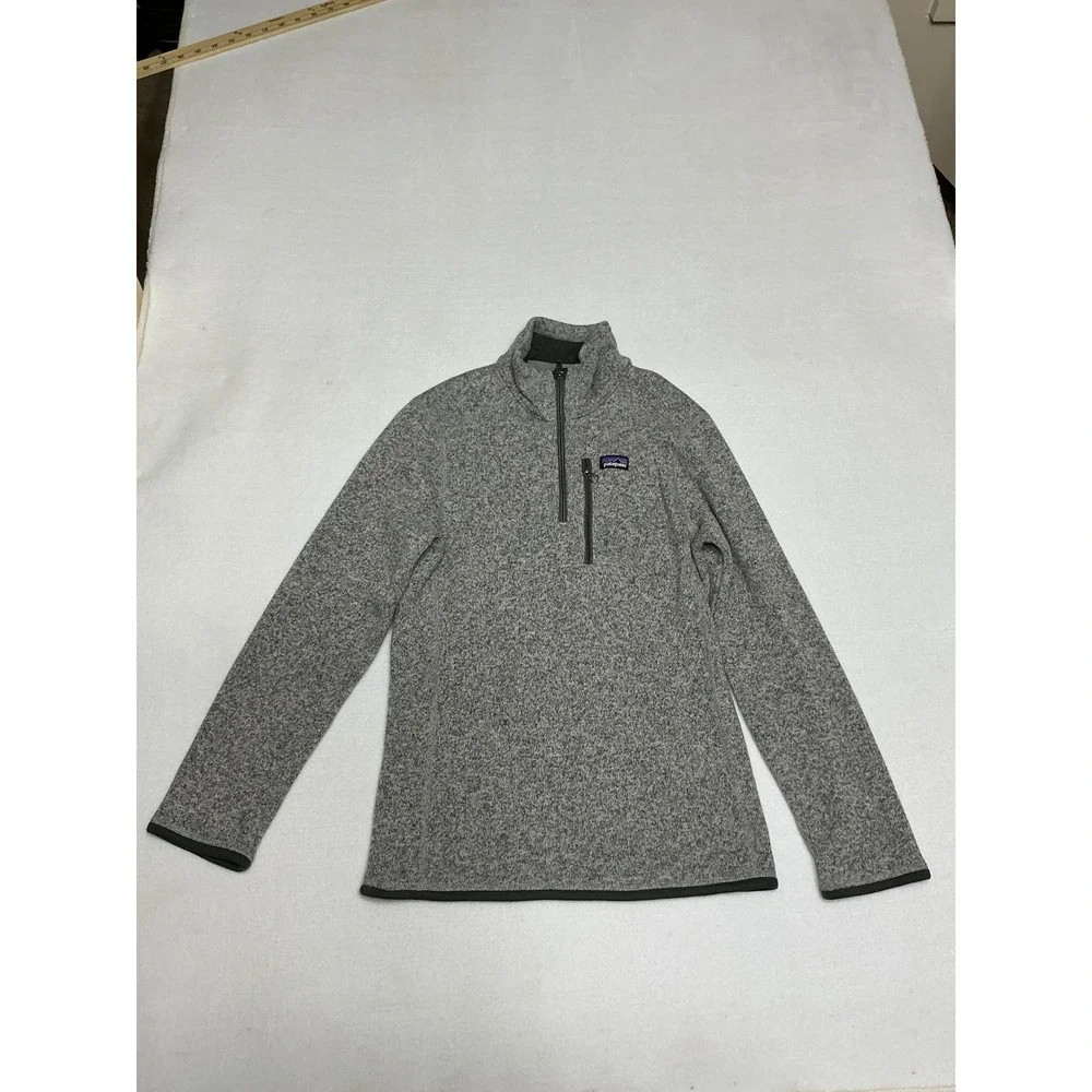 Patagonia Kids Better Sweater Gray 1/4 Zip Fleece Pullover Size 12 L